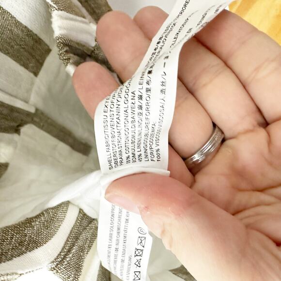 J.O.A Revolve Blue and White Stripe Linen Jumpsuit Sz S - Picture 10 of 11